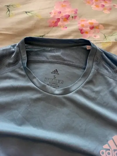 Polera deportiva Adidas Primegreen celeste  correr - miniatura 1