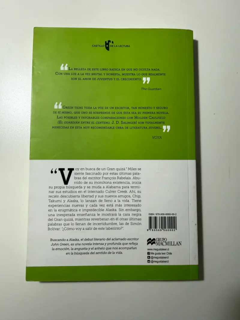 Libro 'Buscando a Alaska' de John Green - 2
