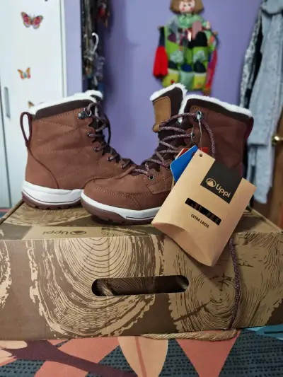 Botas de invierno marrones con forro de piel lippi - miniatura 1
