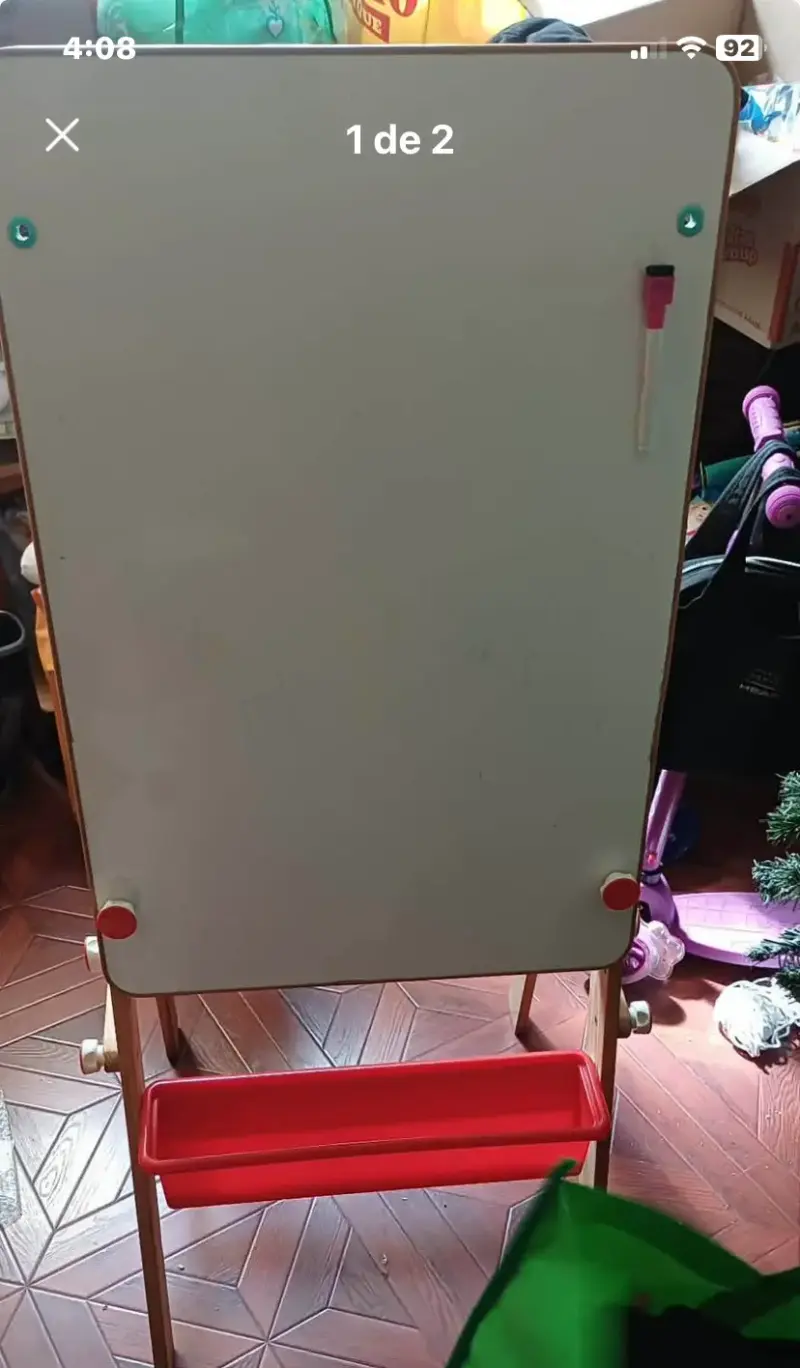 Pizarra infantil de doble cara con soporte - 2