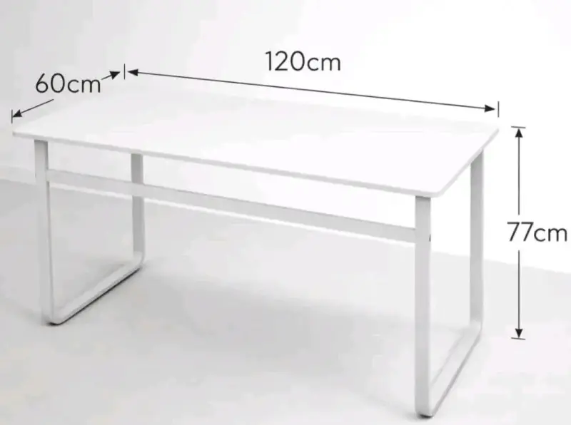 Escritorio blanco moderno de metal y madera - 3