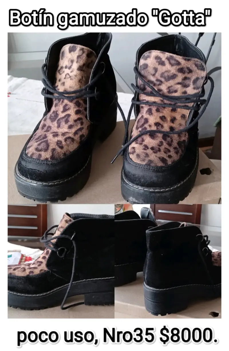 Botines gamuzados Gotta con estampado animal