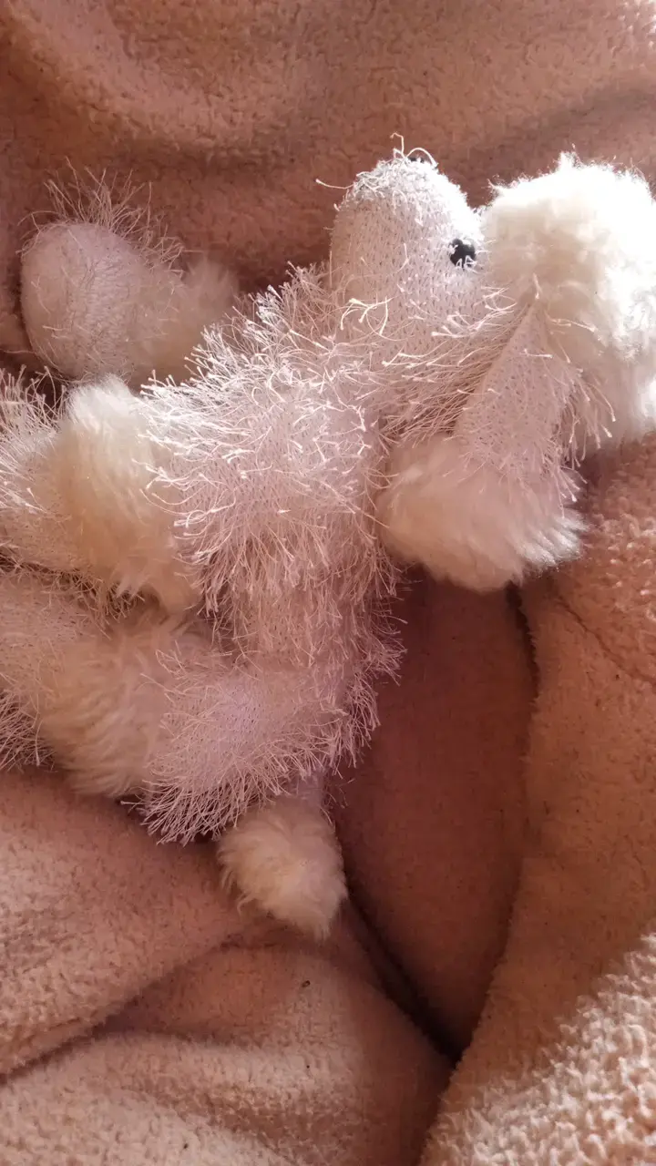Peluche de perro blanco suave y esponjoso - 2