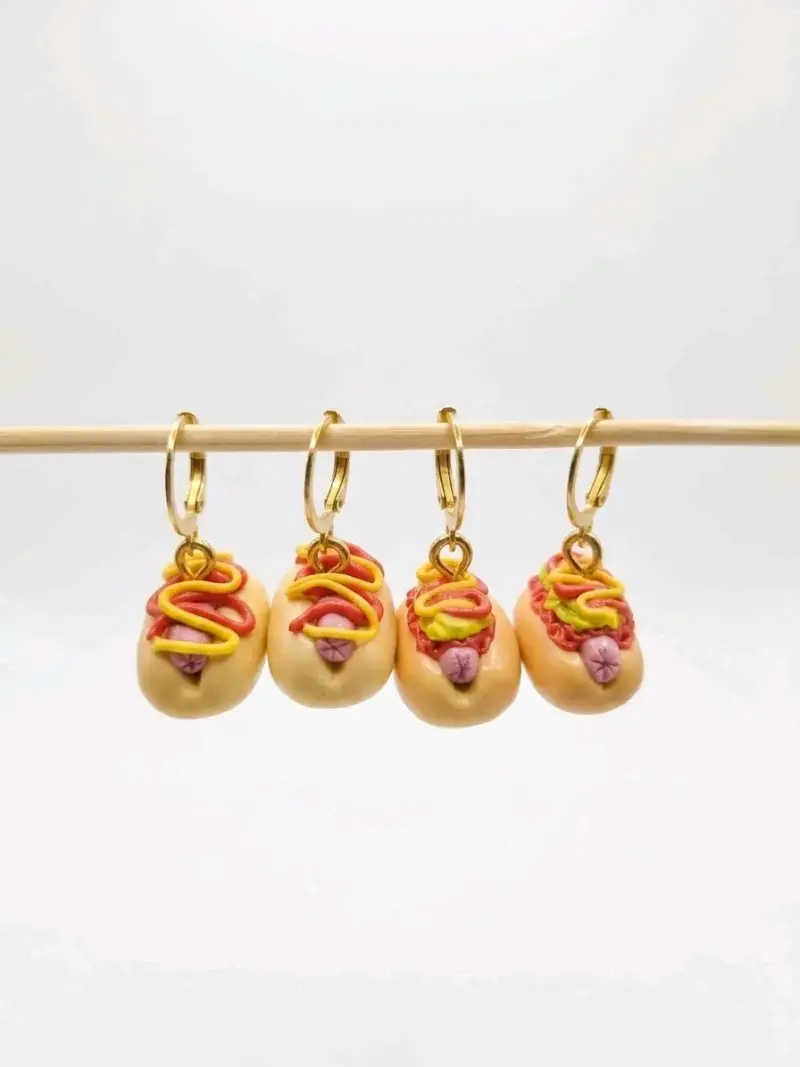 Aros de fantasía con diseño de completos - 2