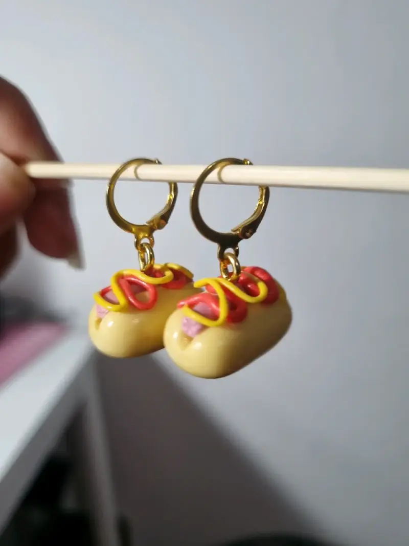 Aros de fantasía con diseño de completos - 6