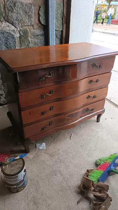 Cómoda de Madera con Cajones Curvos - miniatura 2