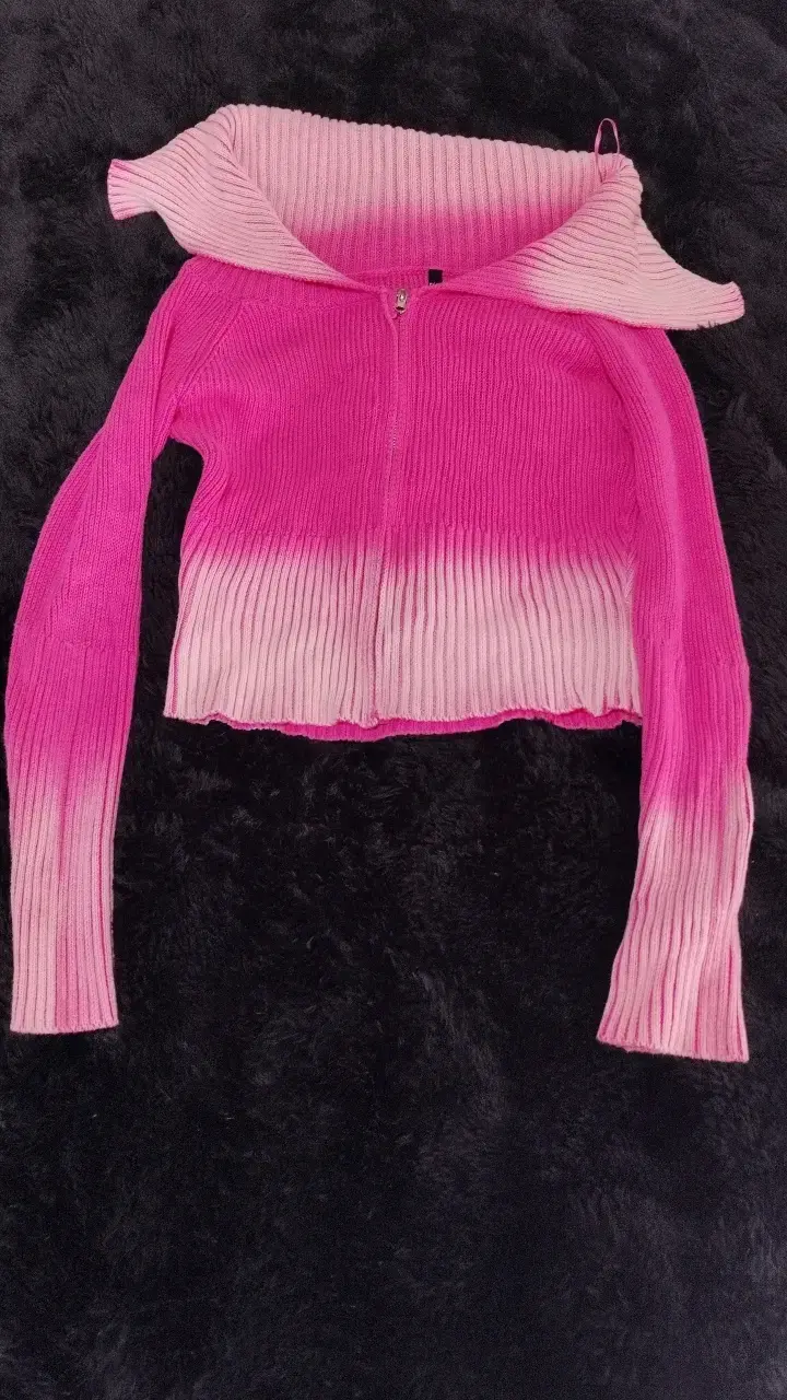 Chaleco de punto degradado rosa para mujer
