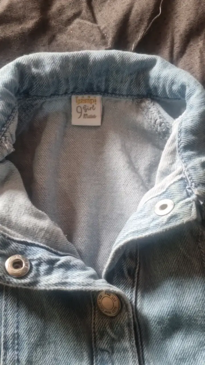 Vestido de mezclilla para niña 9 meses - 3