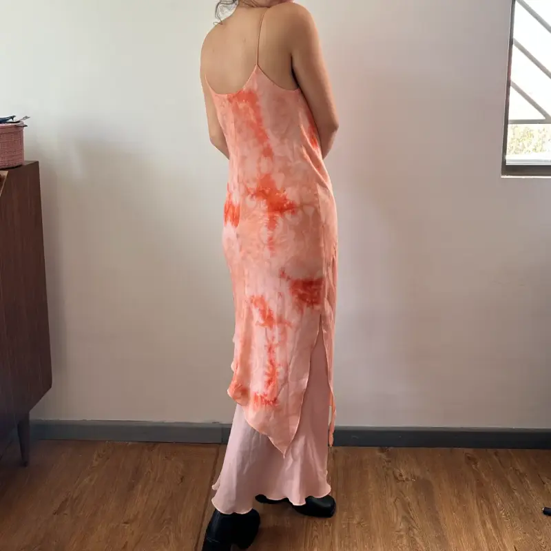 Vestido largo coral para mujer - 5