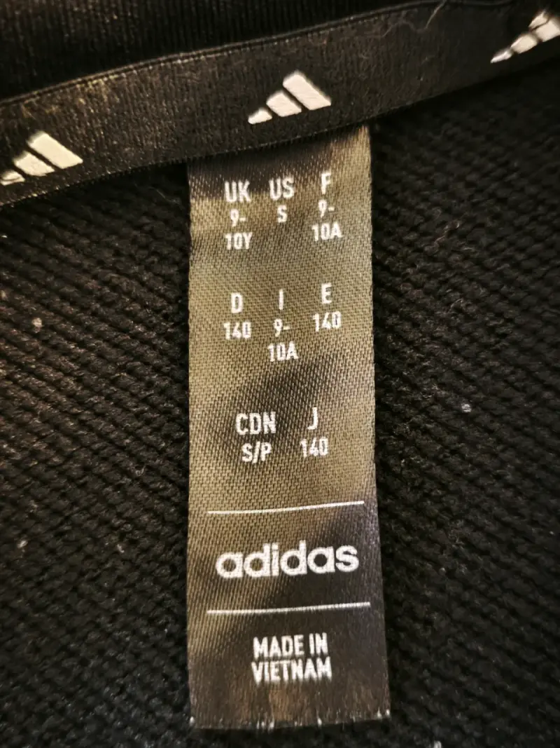 Polerón negro con capucha Adidas - 2