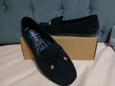 Mocasines negros Armonia con detalles dorados - miniatura 1