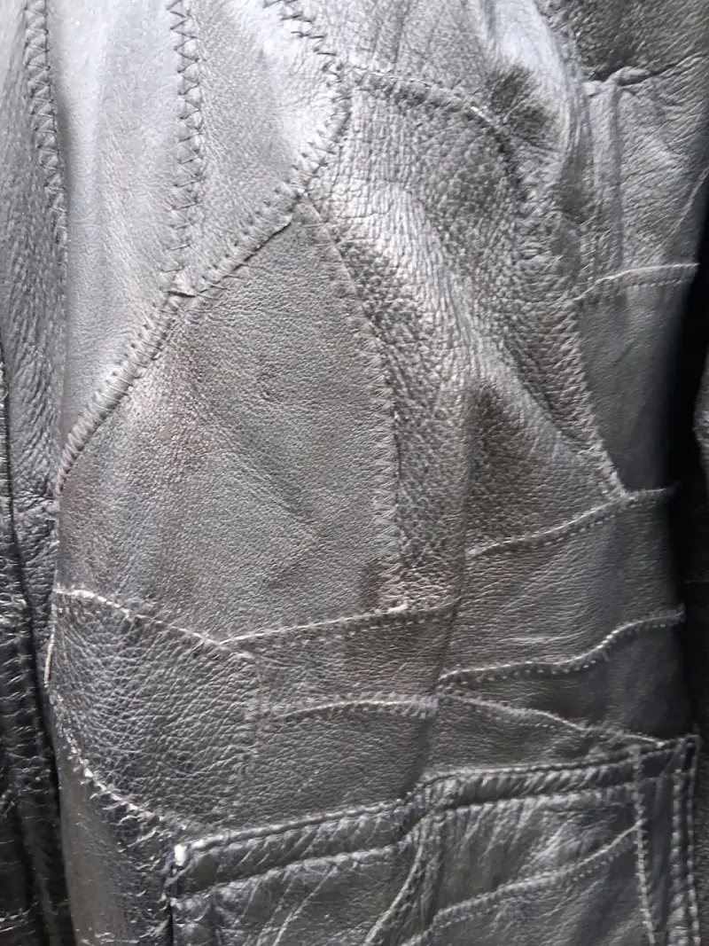 Chaqueta de cuero negra para hombre - 5