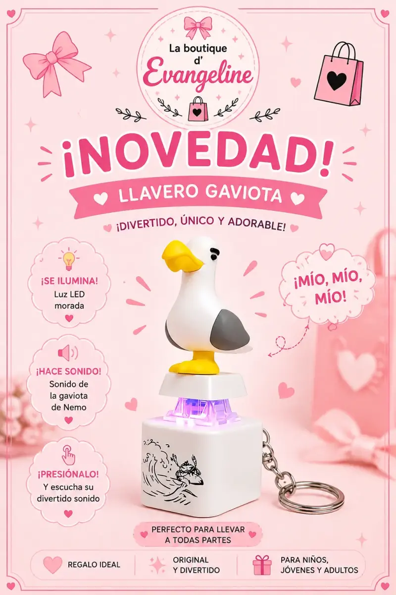 Llavero Gaviota con Luz y Sonido - 3