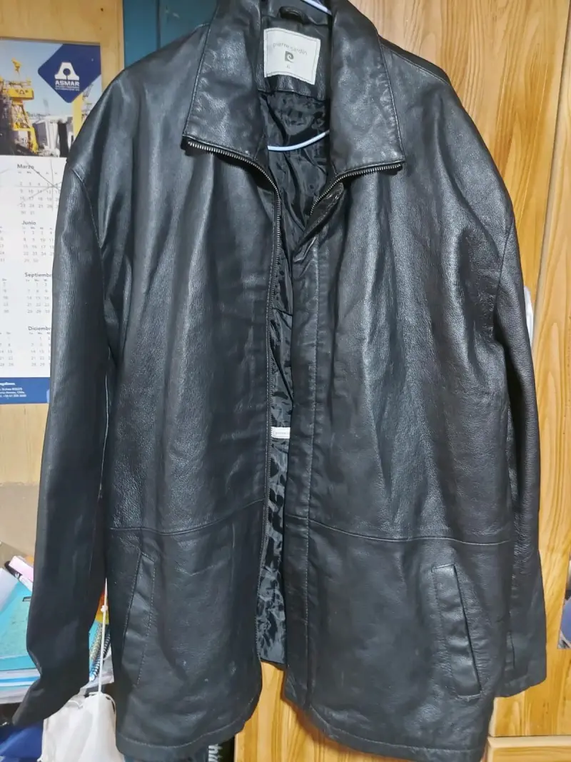 Chaqueta de cuero negra para hombre - 2