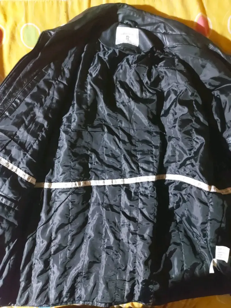 Chaqueta de cuero negra para hombre - 3