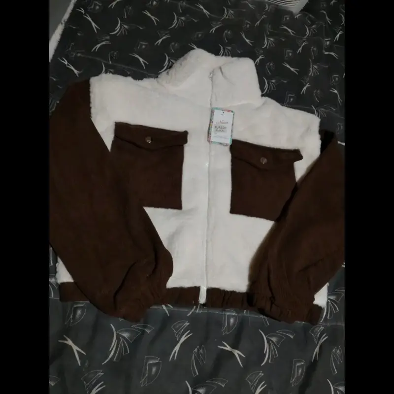 Chaqueta de mujer bicolor con bolsillos - 2