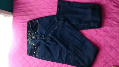 Jeans azul oscuro para mujer talla 36 - miniatura 1