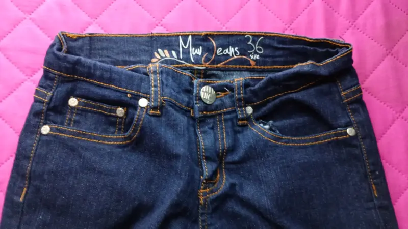 Jeans azul oscuro para mujer talla 36 - 3
