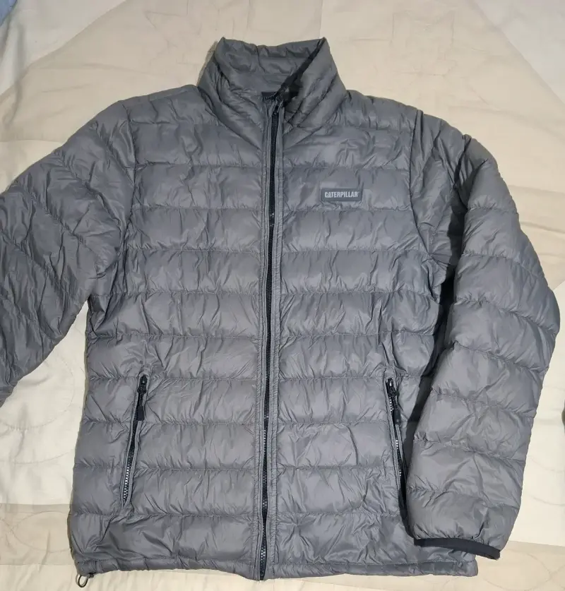 Chaqueta acolchada pluma liviana gris CAT hombre - 1