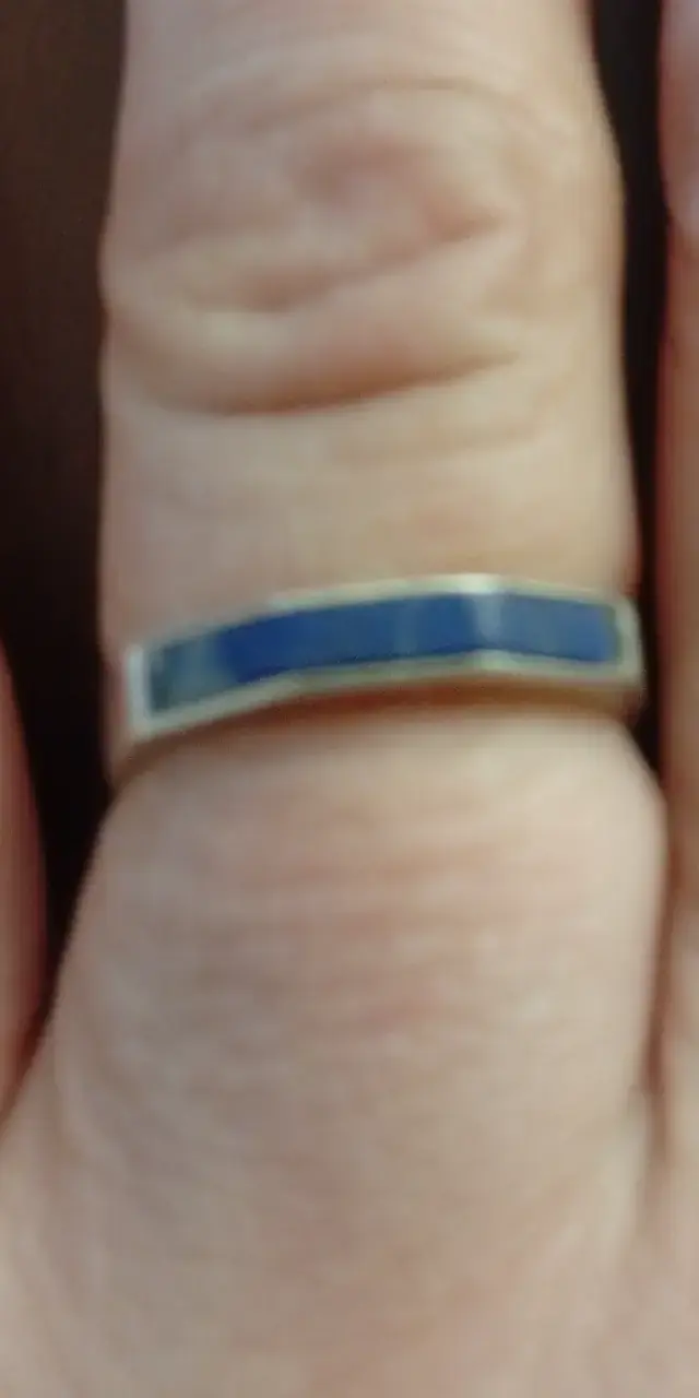 Anillo de plata con incrustación lapislazuli - 1