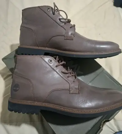 Botin de cuero marrón Timberland para hombre - miniatura 1
