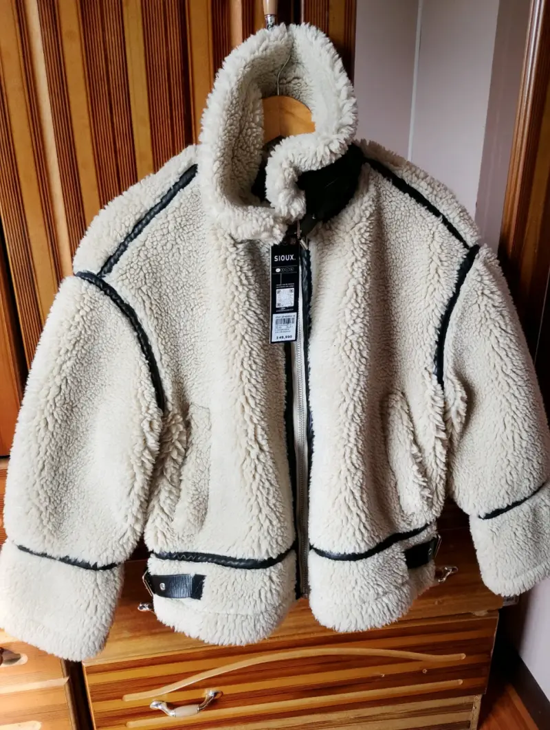Chaqueta de lana sintética Sioux beige - 1