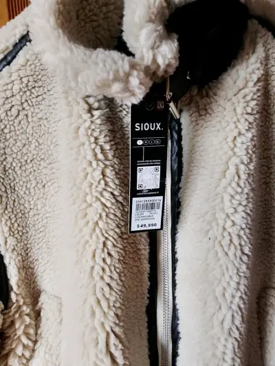 Chaqueta de lana sintética Sioux beige - miniatura 2