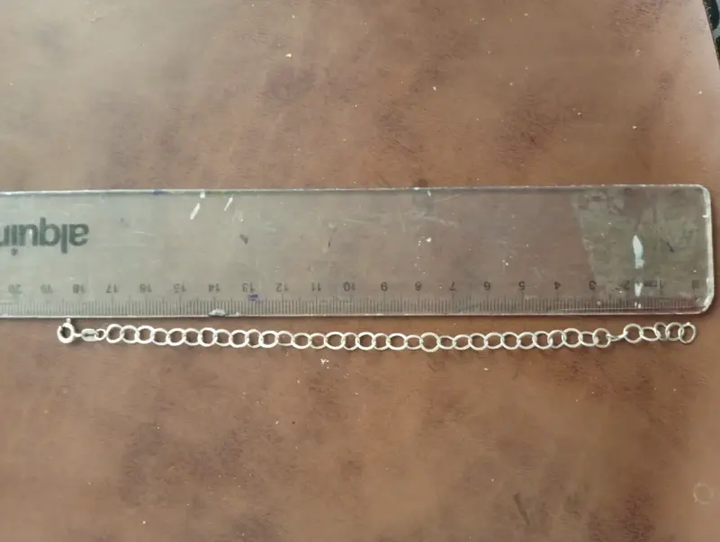 Pulsera de plata con eslabones grandes circulo - 2