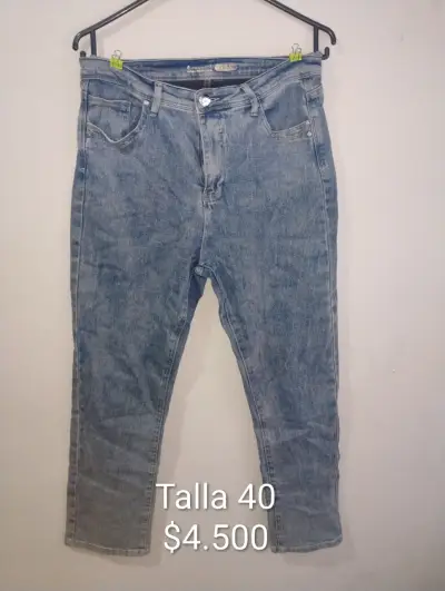 Jeans de mezclilla azul talla 40 - miniatura 1