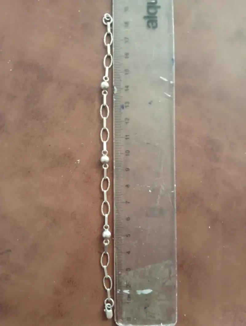 Pulsera de plata con diseño de eslabones - 2
