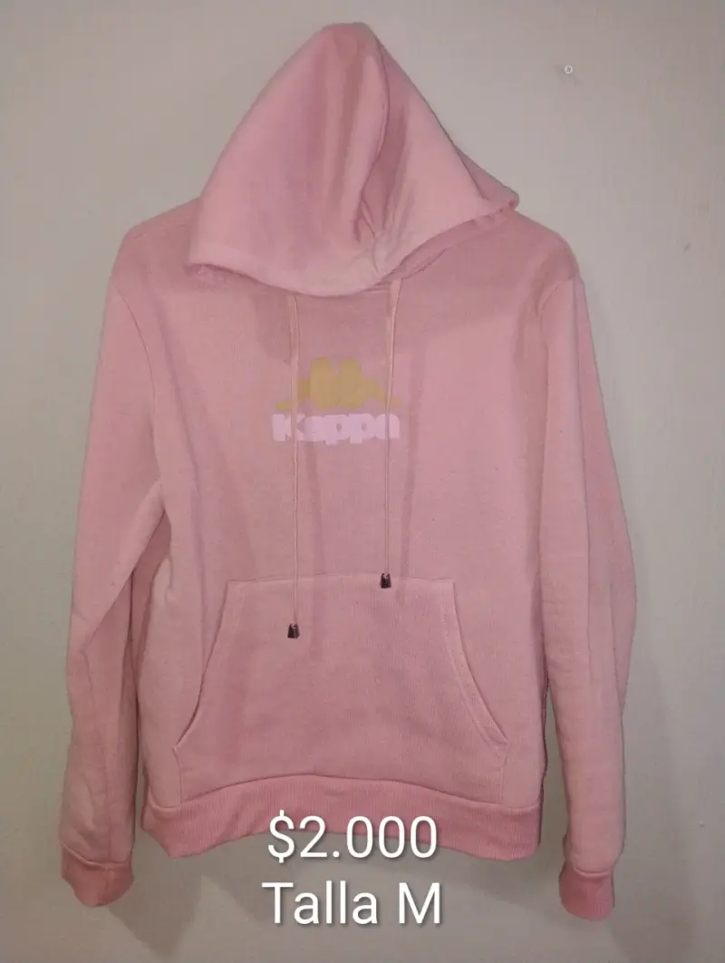 Polerón rosado Kappa con capucha talla M - 1