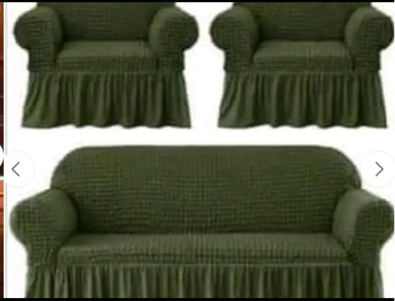 Fundas elásticas para sillones color turquesa - 3