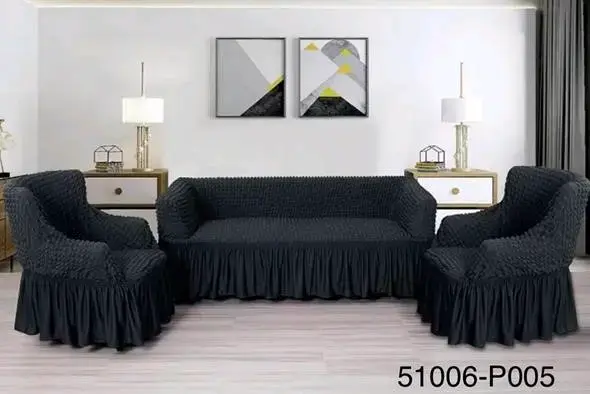 Fundas elásticas para sillones color turquesa - 4