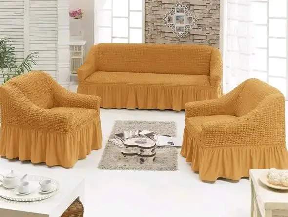 Fundas elásticas para sillones color turquesa - 5