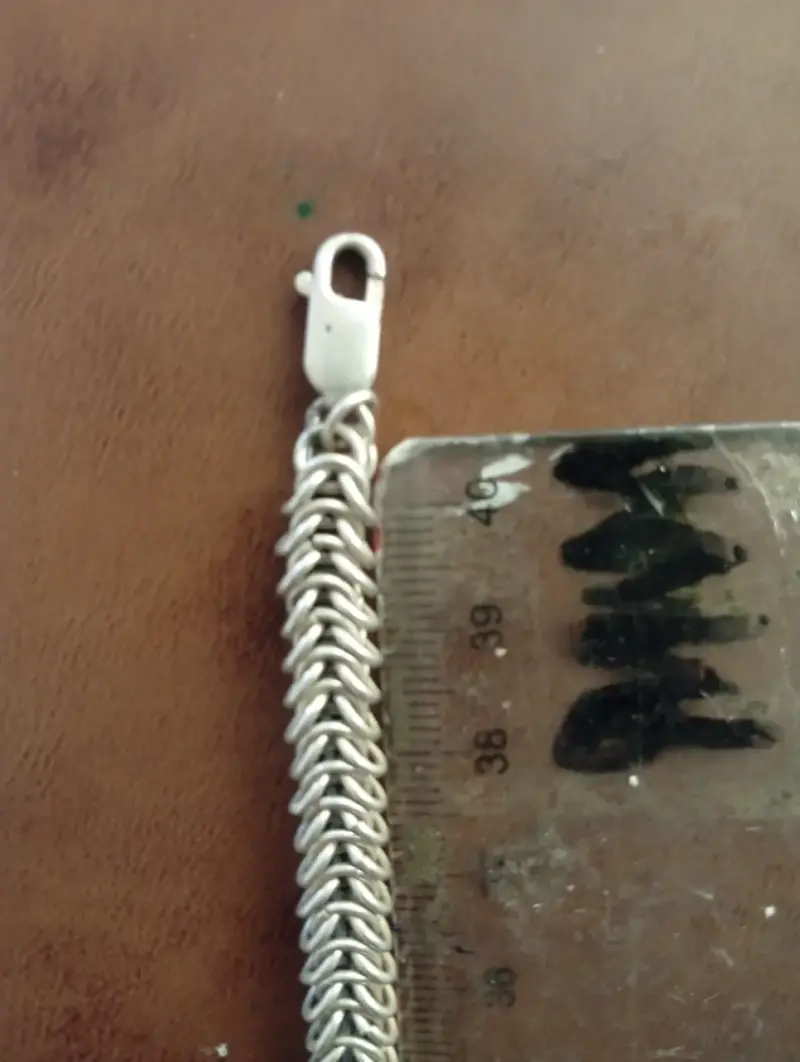 Collar de plata tejido grueso, confección artesano - 2