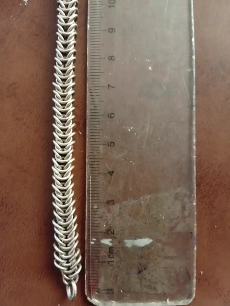 Collar de plata tejido grueso, confección artesano - 3