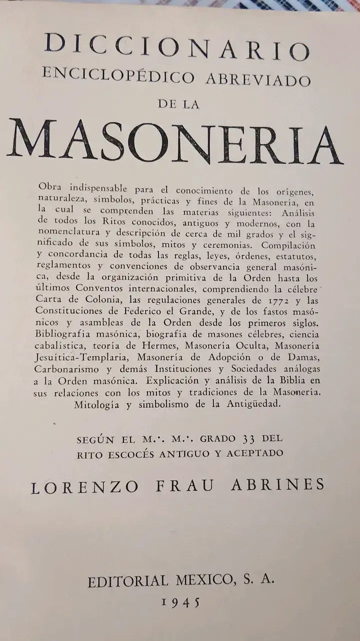 Diccionario Enciclopédico Abreviado de la Masonería - 2