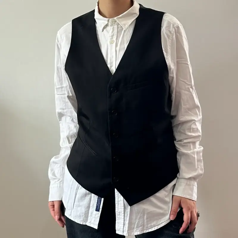 Chaleco de vestir negro para hombre