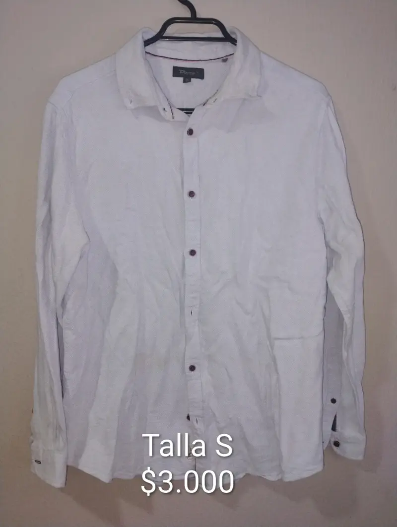 Camisa blanca de hombre talla S