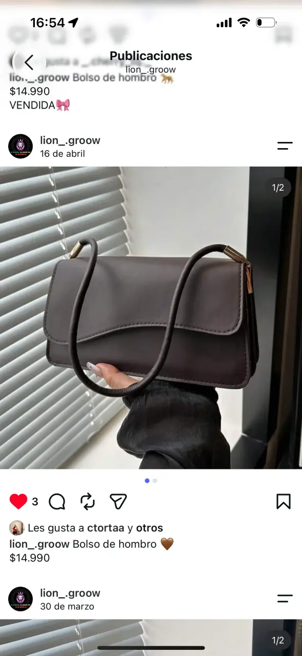 Bolso de hombro negro elegante