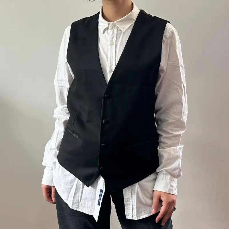 Chaleco de vestir negro para hombre