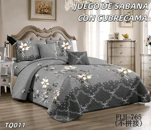 Juego de sábanas con cubrecama diseño mariposas - 6