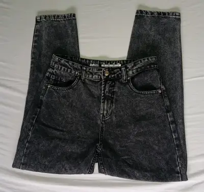 Jeans negros desgastados para mujer Sybilla - miniatura 2