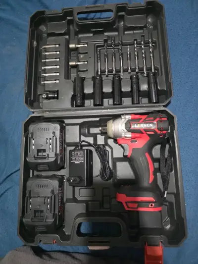 🔨 TALADRO PERCUTOR ATORNILLADOR LERNEN 21V + 2 BAT - miniatura 2