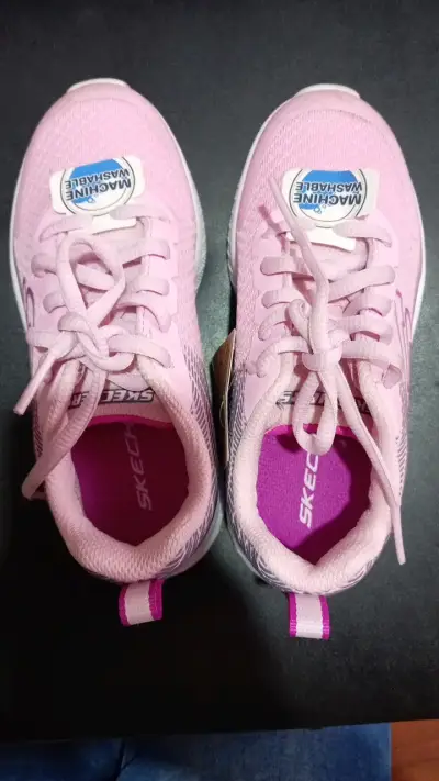 Zapatillas deportivas rosadas Skechers para niña - miniatura 1