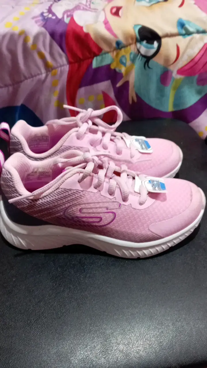 Zapatillas deportivas rosadas Skechers para niña - 2