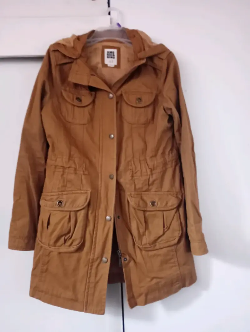 Parka Mujer Color Camel Americanino Talla M - 1