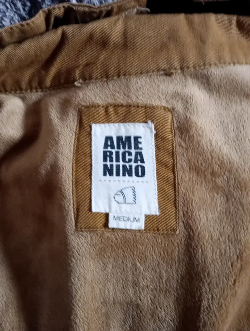 Parka Mujer Color Camel Americanino Talla M - 3