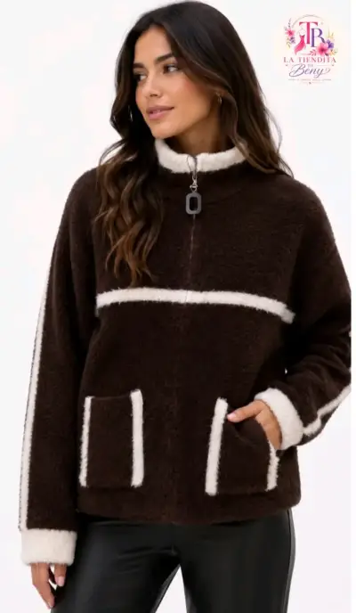 Chaqueta de lana polar con cierre para mujer - miniatura 2