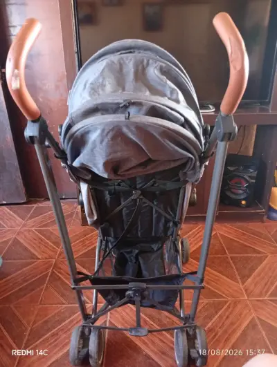 Coche de Paseo Bebesit Gris Plegable - miniatura 3